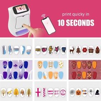 Imprimante à ongles numérique WiFi 3D intelligente, professionnelle, portable, automatique, pour la création de motifs d'art sur les ongles, pour Noël