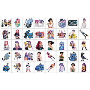 Autocollant PVC 80 <span class=keywords><strong>KPOP</strong></span> Witch Hunting Group, exclusivité transfrontalière, tatouage temporaire d'animation de dessin animé, <span class=keywords><strong>vinyle</strong></span> créatif, accessoire - Product Image 5