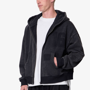 ผู้ผลิต <span class=keywords><strong>OEM</strong></span> เสื้อฮู้ดดี้สไตล์วินเทจ ลุคทำเก่า ซักแบบวินเทจ เสื้อคลุมสไตล์วินเทจ ซิปด้านหลัง - Product Image 5
