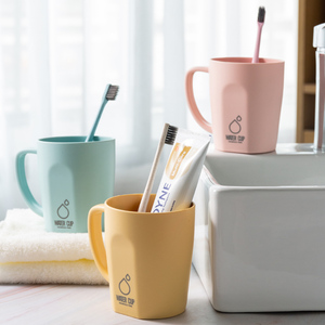 <span class=keywords><strong>Gobelet</strong></span> à gargarisme réutilisable en fibre de blé écologique avec logo <span class=keywords><strong>personnalisé</strong></span>, pour eau potable, café, thé, mug en <span class=keywords><strong>plastique</strong></span> avec poignée, pour la maison et l'<span class=keywords><strong>école</strong></span> - Product Image 3