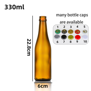 Wholesale 250ml 330ml 500ml Glass <strong>Bottles</strong> Crown Cap for Brand Brandy Soda Water Beer Tequila Serving Screen Printing Surface - Product Image 5