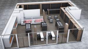 ออกแบบชั้นวางสินค้าแบบ 3 มิติ สำหรับมินิมาร์ท ชั้นวางโลหะแบบกอนโดลา ชั้นวางสินค้าซูเปอร์มาร์เก็ต 5 ชั้น ปรับแต่งได้ โซลูชั่นครบวงจร - Product Image 1