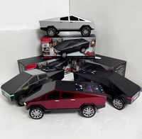 Enceinte portable sans fil étanche Ws-580 18W au design Tesla Cyberpickup avec écran RGB et horloge pour fêtes, karaoké et discothèque