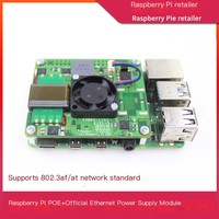 Carte d'extension d'alimentation Ethernet POE+ pour Raspberry Pi 3B+/4B, réseau 802.3af