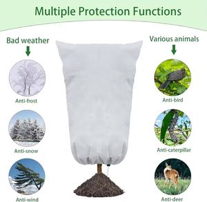 Housses de protection hivernale pour plantes d'extérieur, réutilisables, en PP non tissé, 3 ans de durée de vie, avec cordon de serrage et fermeture éclair - Product Image 4