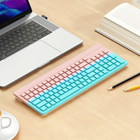 Nouveau clavier sans fil de bureau aux couleurs dégradées avec touches silencieuses, design ergonomique et fin, connexion stable 2.4G