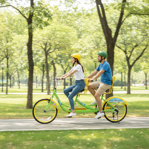 Vélo Tandem pour Deux Personnes, Location en Zone Scénique, Cadre en Acier à Haute Teneur en Carbone, Vélo Parent-Enfant, Production en Usine, Livraison Directe en Une Seule Pièce - Product Image 4