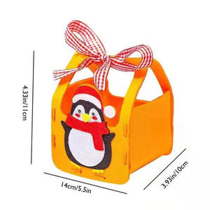 2025 tùy chỉnh-thực hiện giáng sinh phim hoạt hình cảm thấy Tote Túi cho gói quà tặng & Kẹo lễ hội Apple trang trí - Product Image 3