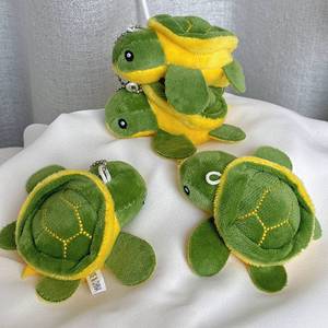 Porte-clés en peluche mignon en forme de petite tortue, figurine de dessin animé douce avec décoration suspendue en forme 3D - Product Image 3