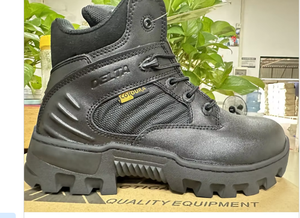 รองเท้าบูทข้อเท้าสูงปานกลาง TSB10 สำหรับผู้ชาย รองเท้าเดินป่าแบบกลาง รองเท้าบูททางยุทธวิธีแบบสูง พร้อมตะเข็บเย็บรอบข้าง รองเท้าบูทข้อเท้าสูงพร้อมซิปด้านข้าง - Product Image 2