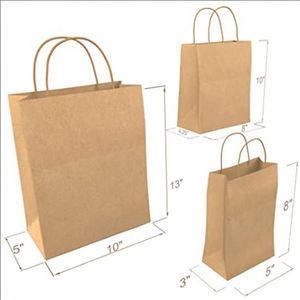 Bolsa de Papel Kraft Marrón Ecológica con Logotipo Personalizado, Asa de Cuerda, Embalaje Reciclable para Ropa y Manualidades - Product Image 5