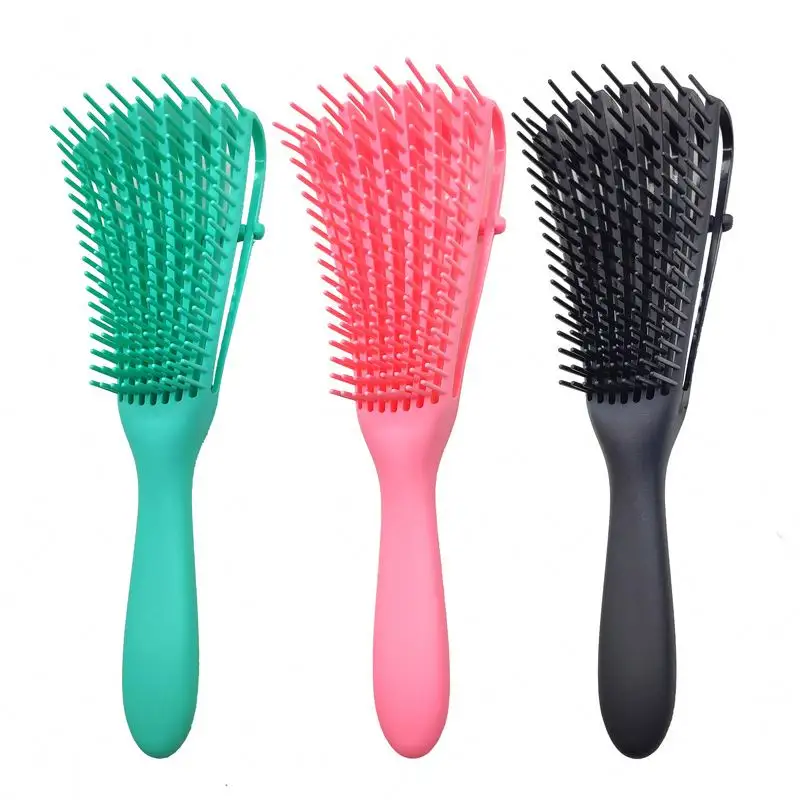 Curved vented hair brush ,symc wet detangling brush for curly hair