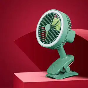 Ventilador portátil de 3 velocidades, miniventilador de flujo de aire potente, ajuste de rotación 360, Clip USB, para oficina y dormitorio