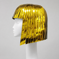 Tocado de espejo plateado cosido a mano con tira reflectante, estilo guerrera futurista, para bailarina GOGO, para escenario de bar, adultos