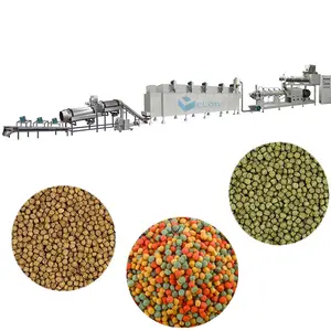 extruder machine or fish feed pellet mill plant for floating fish food production equipment