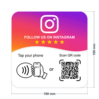 Carte d'analyse NFC 215 DLP, autocollant adhésif de table avec code QR dynamique pour Google