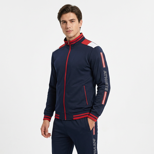 Zipper Jacket and <b>Trouser</b> 100% Lightweight Custom Logo Drop Shoulder Windbreaker Tracksuit for Men's Casual Printed - Product Image 1