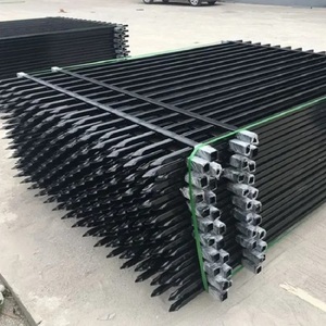 Màu xanh lá cây/Đen bột bọc thép hàng rào tấm Úc phong cách chu vi an ninh <span class=keywords><strong>palisade</strong></span> hàng rào cho sân đường sắt hàng rào - Product Image 5