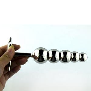 Grande Butt Plug in metallo Super Big Size metallo anale Dildo Plug massaggiatore giocattoli del <span class=keywords><strong>sesso</strong></span> con perline donne uomini prodotti del <span class=keywords><strong>sesso</strong></span> - Product Image 3