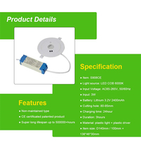 Tuoming CB-Zertifizierte Wiederaufladbare Notfall-Deckenleuchte LED-Notfall-Downlights
