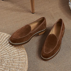 Mocasines Transpirables para Hombre, de Cuero Suave, con Suela Gruesa, Zapatos Casuales Ligeros, Estilo Slip-On, con Cuero Vacuno de Grano Completo - Product Image 1