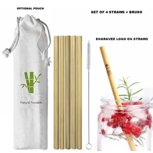 BS4000 <b>Bamboo</b> <b>Straws</b> Set eco-friendly gadgets - Product Image 1