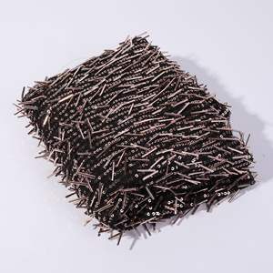 Venta caliente de lentejuelas tela bordada liguero tubo de cuentas tubo tridimensional moda elástica Tela bordada de lentejuelas - Product Image 3