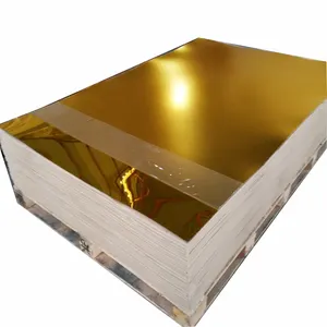 Plexi Glass Alands High Quality Gold Mirror Acrylic Sheet Mirror Gold Acrylic Sheet Colored Plexy Glass Mirror Multiple Size And Thickness