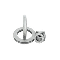 Rondelle auto-bloquante double pli DIN25201 M14-M24 en acier 65Mn, finition Dacromet, moletée antidérapante et anti-vibration pour l'automobile