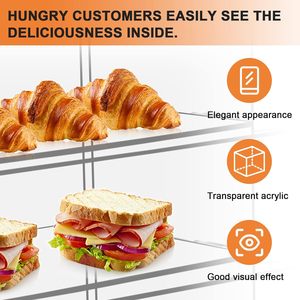 Prateleira de Exposição Acrílica para Padaria Pastelaria Donut & <span class=keywords><strong>Cookie</strong></span> Retail Counter <span class=keywords><strong>Display</strong></span> Case Plastic para Varejo <span class=keywords><strong>Display</strong></span> Racks - Product Image 4