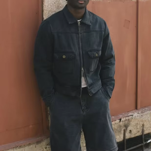 Conjunto de Mezclilla Personalizado OEM, Chaqueta de Mezclilla Estilo Urbano Clásico, Jeans Holgados, 100% Algodón, Mezclilla Vintage con Lavado Ácido, Conjunto de Dos Piezas - Product Image 2