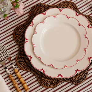 Napperon de fleur de rotin sélectionné de haute qualité charmant napperon rond en osier naturel pour Table à manger fabriqué au Vietnam - Product Image 3