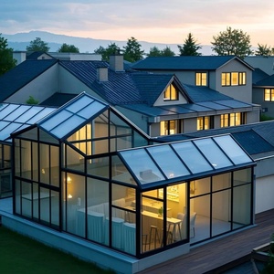 Manufacturer Glass <strong>House</strong> Panoramic View Aluminum Alloy Sunrooms Double Tempered Glass Modern Design Scenic Viewing Prefab <strong>House</strong> - Product Image 5