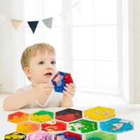 Éducatif Autisme interactif Soft Gel Liquid Play Mats Hexagon Sensory Fidget Liquid Motion Tiles