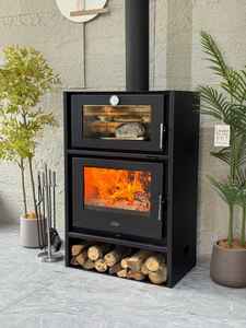 Poêle à bois autoportant en acier de style européen moderne PANSEE pour villa, salon, chauffage intérieur, écologique et durable - Product Image 3