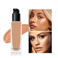 Fond de teint liquide mat à couvrance totale, base de maquillage pour le visage, imperméable, hydratant, pour femmes, adapté à la peau
