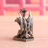 Statue de guerrier dragon en laiton, ornement de bureau, ornement de griffon de la mythologie européenne, décoration rétro Feng Shui pour la maison