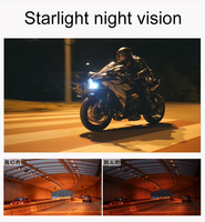 Caméra d'action avec carte SIM 4G LTE, étanche, Full HD 1080P, double objectif avant et arrière, caméra DVR 2 canaux pour moto