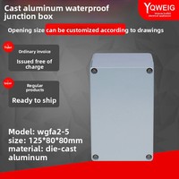 Caja de Conexiones FA2-5 de Aluminio Fundido a Presión YQWEIG, 125x80x80mm, Caja de Sellado y Cableado para Exteriores, China Continental