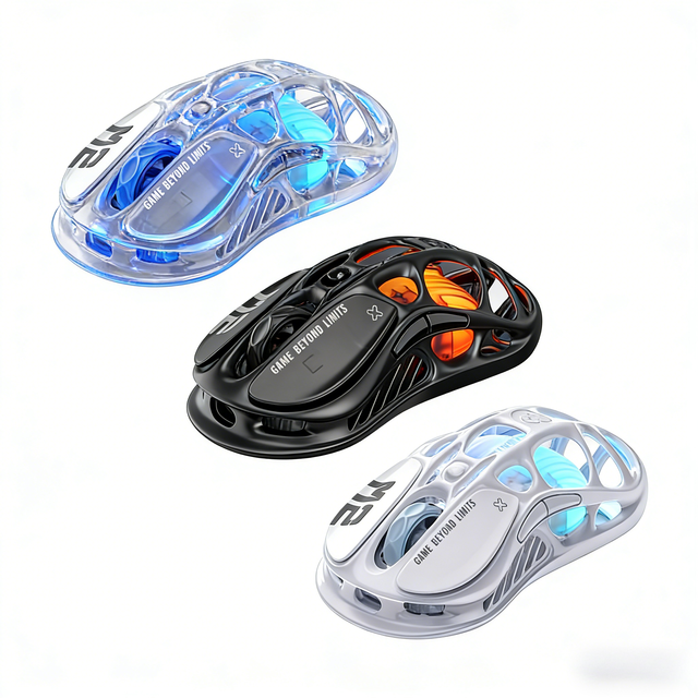 GravaStar Mercury M2 2.4Ghz Wireless Gaming Mouse 26,000 DPI PAW3395 Sensor -79g Lightweight Hollowed-Out Design -5 Programmable