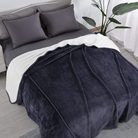 Couverture en polaire Sherpa unie extra large surdimensionnée 10'x10' épaisse toutes saisons pour usage domestique en gros