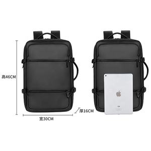 Mochila escolar de viaje de negocios duradera personalizada con logotipo Mochila para ordenador portátil de poliéster para estudiantes de 17 pulgadas barata con puerto USB - Product Image 4