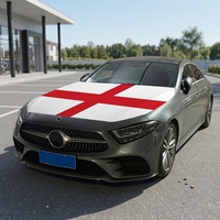 Housse de capot de voiture en spandex universelle avec drapeau de l'Angleterre, bannière pour capot de SUV et camion, croix de Saint George, décoration pour supporters de football, vente en gros