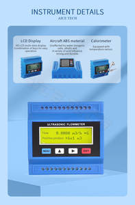 Débitmètre à ultrasons à pince Aice Tech RC-2000M en acier inoxydable très durable, OEM, précision +/-1%, débit 0-10 m/s - Product Image 3