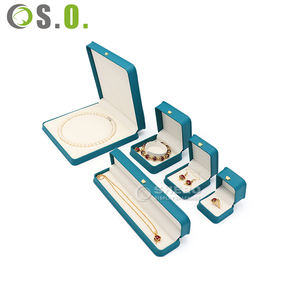 Wholesale Luxury Custom Wedding PU <b>Leather</b> Jewelry Ring Gift <b>Box</b> - Product Image 4