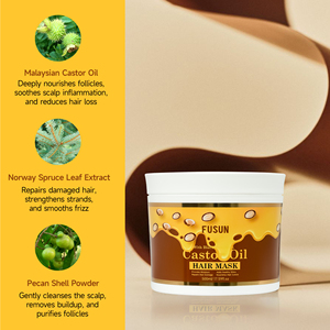 Maschera <span class=keywords><strong>per</strong></span> <span class=keywords><strong>Capelli</strong></span> all'Olio di Ricino Zhenyan Private Label 500ml, Crema Concentrata Anti-Crespo <span class=keywords><strong>per</strong></span> la Cura dei Ricci e il Mantenimento del Colore - Product Image 4
