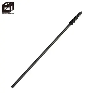 High Tensile Customization 24T 3K Wrapped Twill Matt Carbon Fiber Telescopic Pole Rod For Roof Cleaning