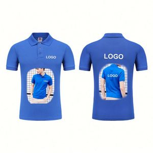Design Custom Men's Casual Business for Polo Shirt New Short Sleeve Promotion Plus Size 100% Cotton Solid Color with Animal Pat - Product Image 2