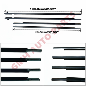 4X nastro di tenuta in vetro per finestra esterna rivestimento per stampaggio in gomma per Toyota vena FL FR RR 2008-2016 - Product Image 3