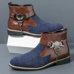 Grande taille 38-48 bout pointu classique messieurs chaussures décontractées chaussures habillées Designers bottines pour hommes - Product Image 1